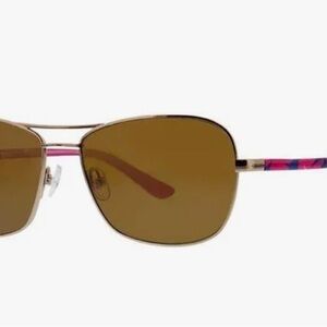 New Vera Bradley Sonja D art poppies pink and blue sunglasses